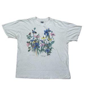 Vintage The Butchart Garden Victoria Canada Flower Animal Nature T-Shirt 2XL